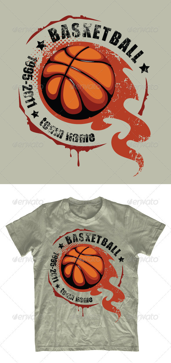 GraphicRiver Grunge basketball T-shirt design 542399 GraphicRiver Grunge basketball T-shirt design 542399