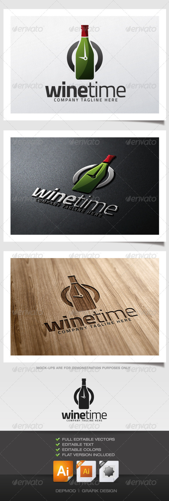 GraphicRiver Wine Time Logo 5278976