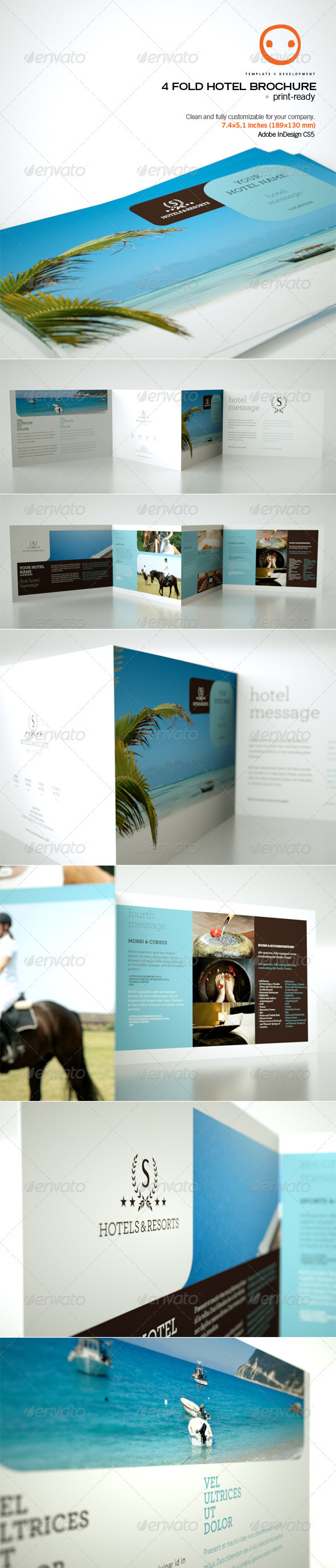 GraphicRiver 4 Fold Hotel Brochure 537003 GraphicRiver 4 Fold Hotel Brochure 537003