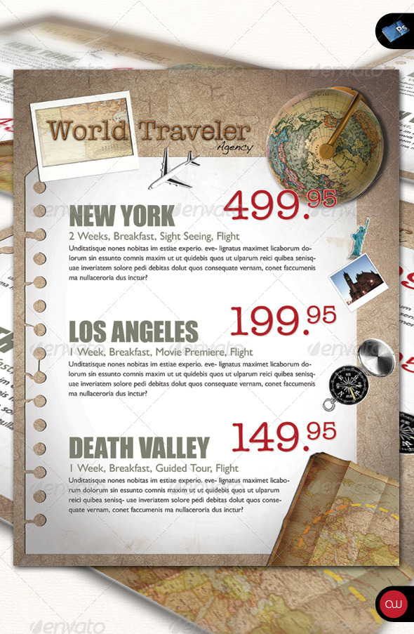 GraphicRiver Business Flyer World Traveler 544694 GraphicRiver Business Flyer World Traveler 544694