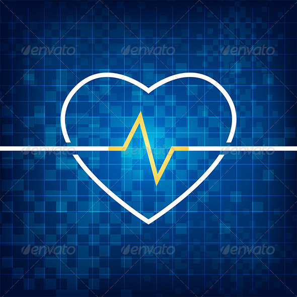 stylized cardiograph logo