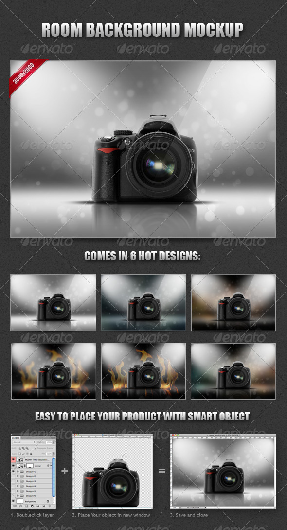GraphicRiver Room Background Mockup 555512 GraphicRiver Room Background Mockup 555512