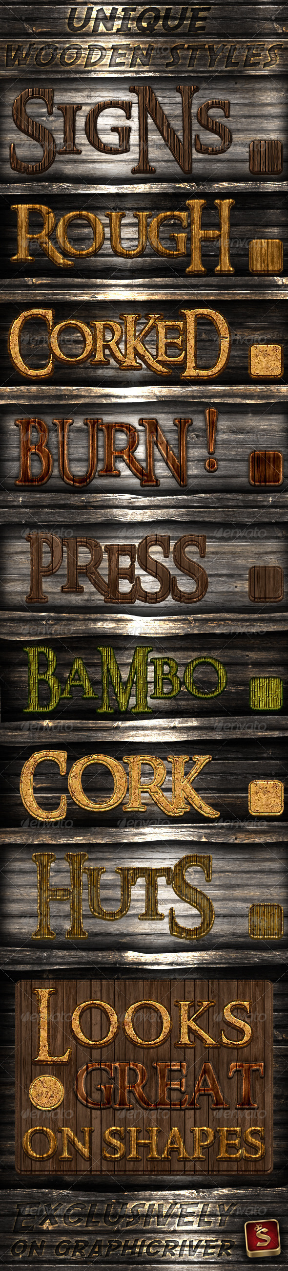GraphicRiver Wood Photoshop Styles 561341 GraphicRiver Wood Photoshop Styles 561341