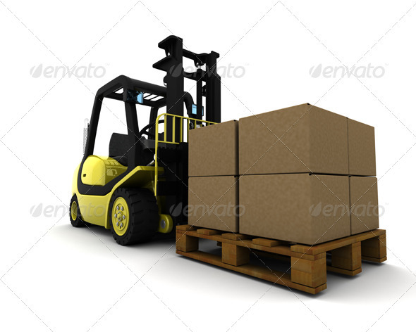 GraphicRiver Forklift Truck Carrying Boxes 571148 GraphicRiver Forklift Truck Carrying Boxes 571148