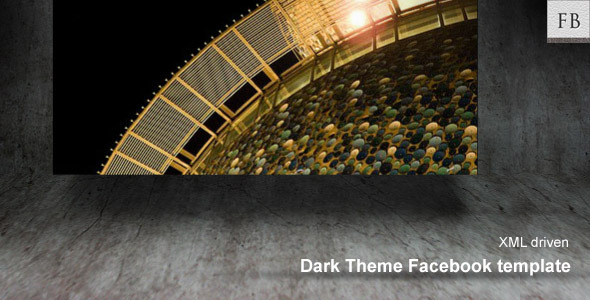 ActiveDen Dark Facebook Theme template 301616 ActiveDen Dark Facebook Theme template 301616