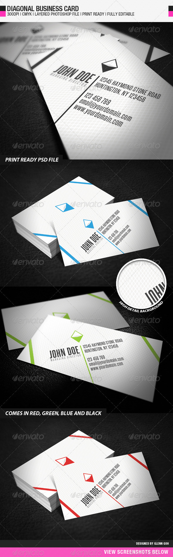 GraphicRiver Diagonal Business Card 581913 GraphicRiver Diagonal Business Card 581913
