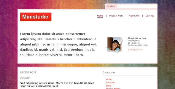 Ministudio PSD template