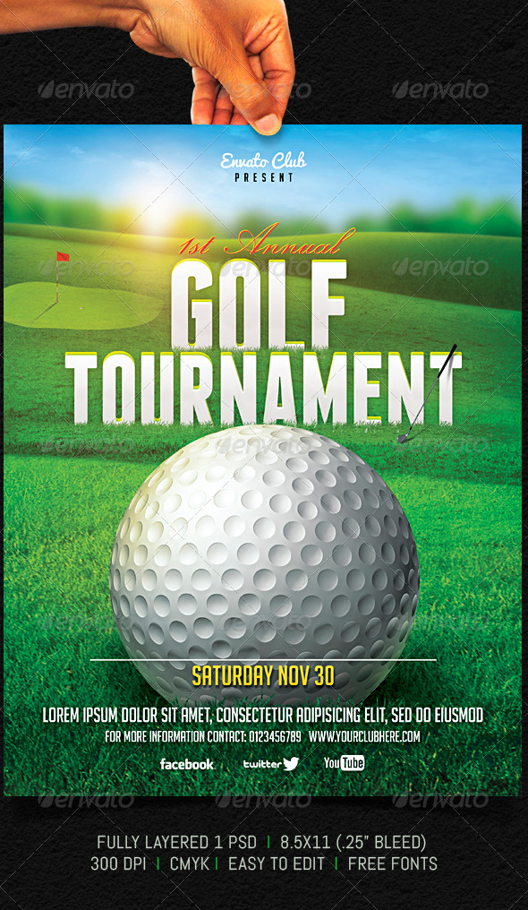 Golf Tournament Flyer Sports Events