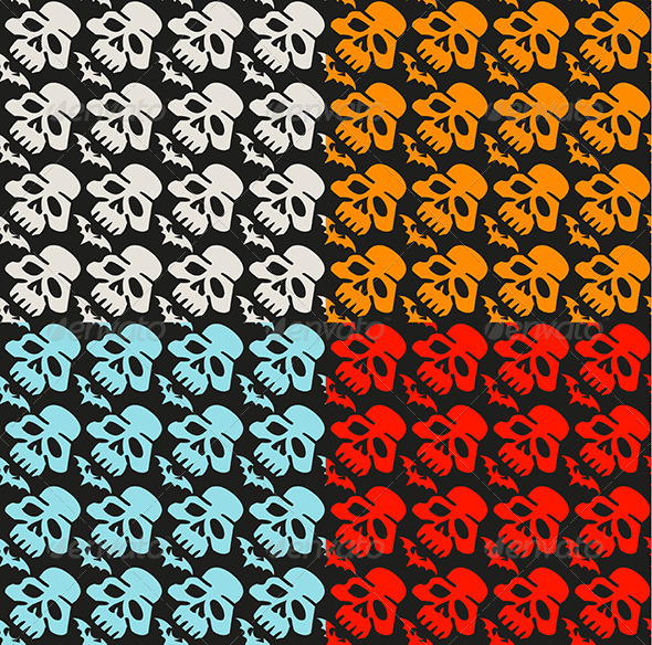 Halloween Skull Pattern Design Vector Download