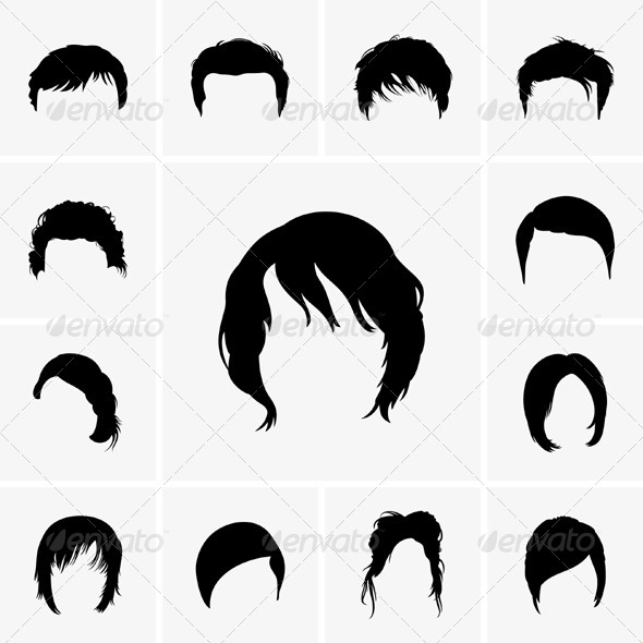 Hair Silhouette Clip Art » Dondrup.com