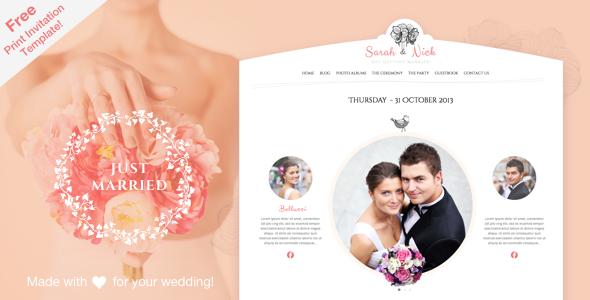 The Wedding Day Responsive Theme