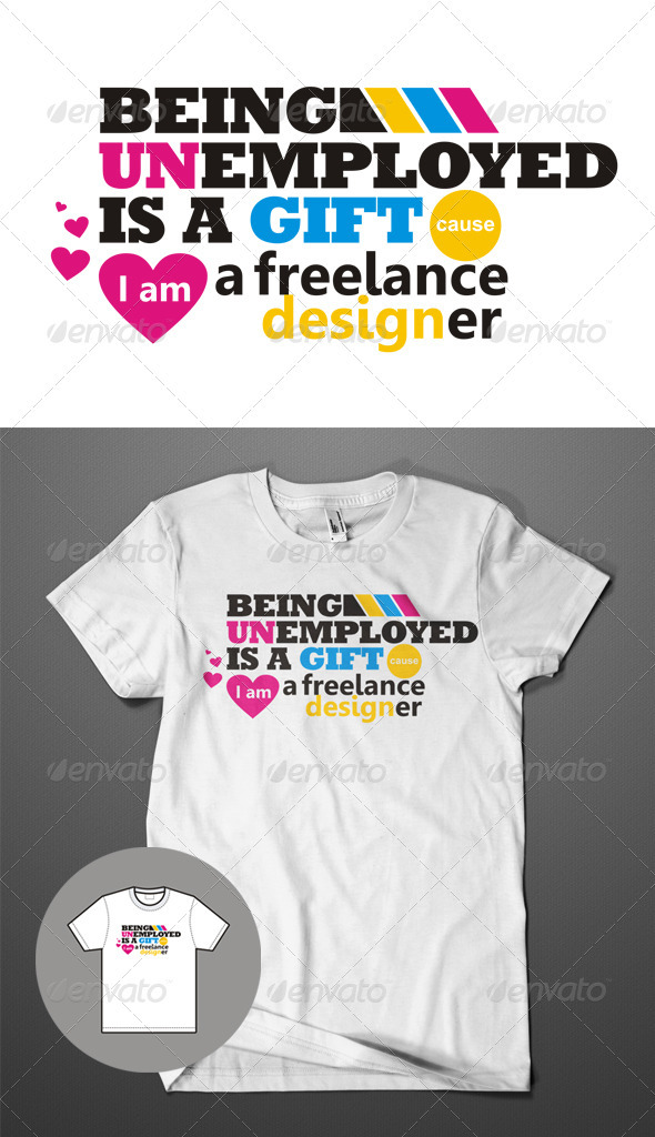 GraphicRiver Freelance Designer T-Shirt 611226 GraphicRiver Freelance Designer T-Shirt 611226