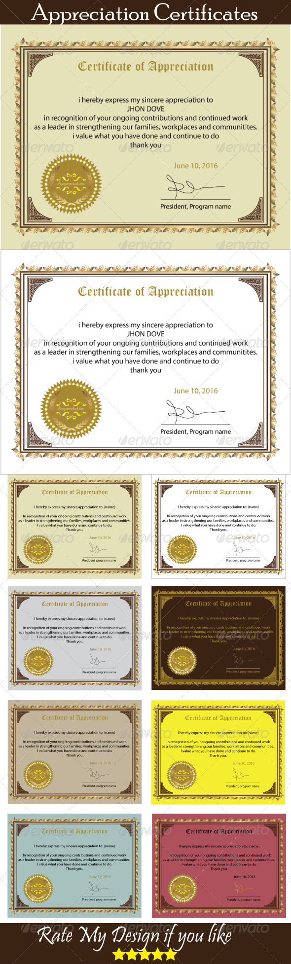 GraphicRiver Certificate of Appreciation 5826355