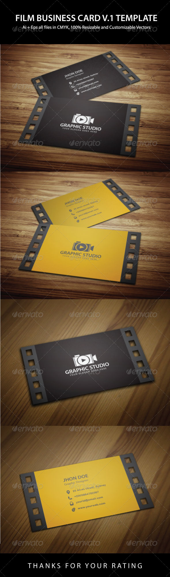 GraphicRiver Filmography Business Card Template 5935702 GraphicRiver Filmography Business Card Template 5935702