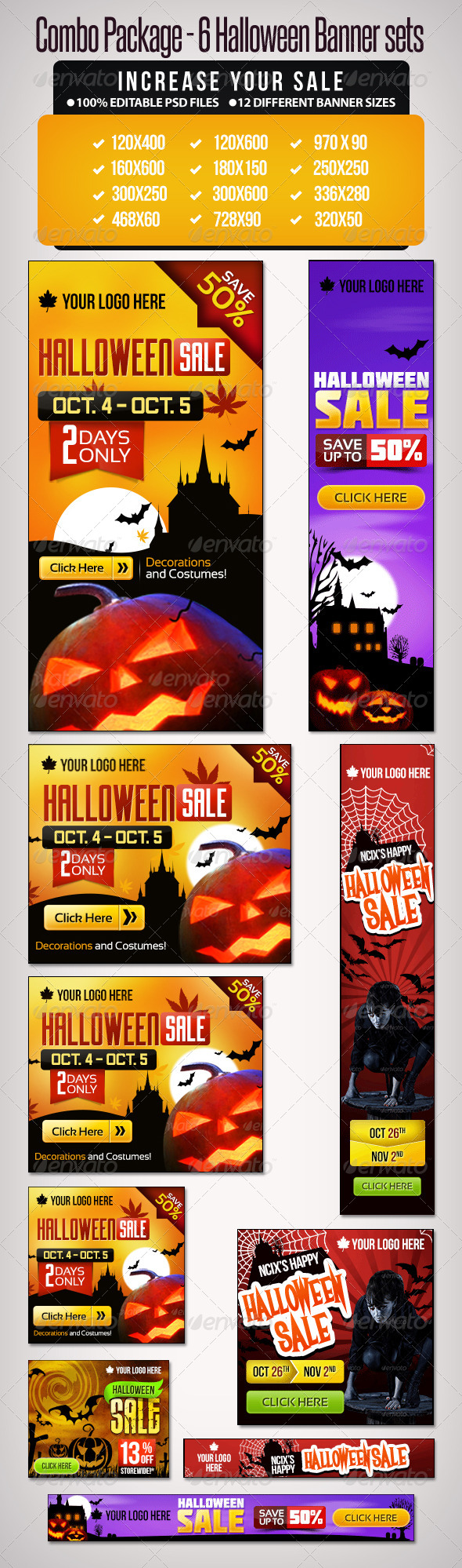 GraphicRiver Bundle- 6 Sets of Halloween Banner Sets 5937112 GraphicRiver Bundle- 6 Sets of Halloween Banner Sets 5937112