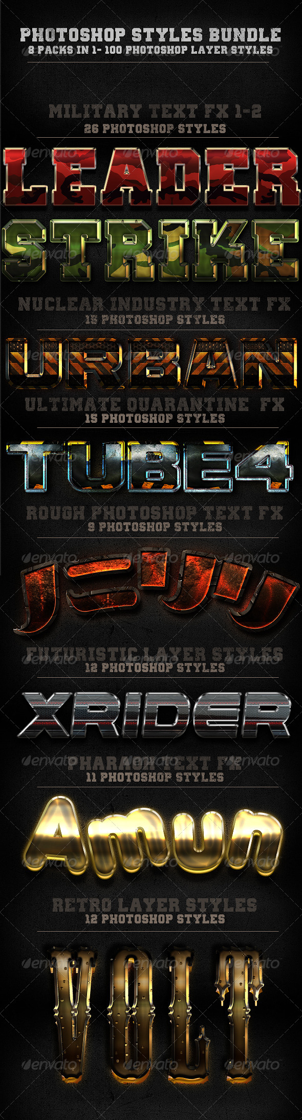 GraphicRiver 100 Photohop Styles 8 In 1-The Bundle 5951542 GraphicRiver 100 Photohop Styles 8 In 1-The Bundle 5951542