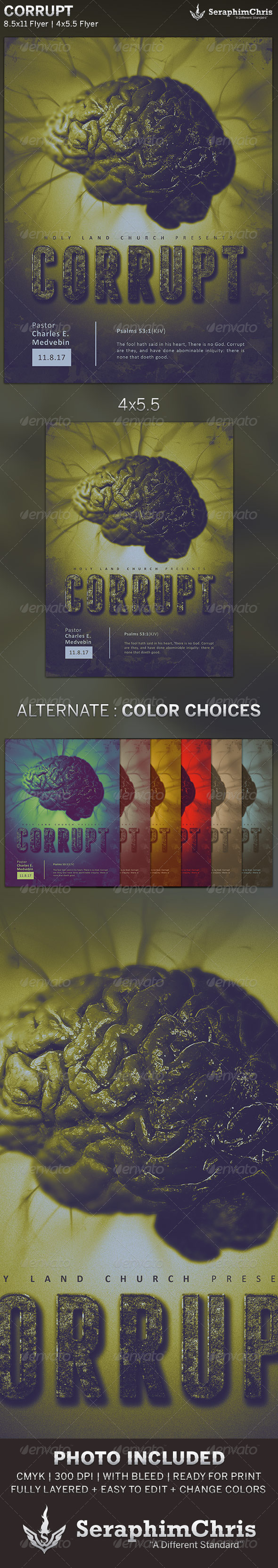 GraphicRiver Corrupt Church Flyer Template 5953443 GraphicRiver Corrupt Church Flyer Template 5953443