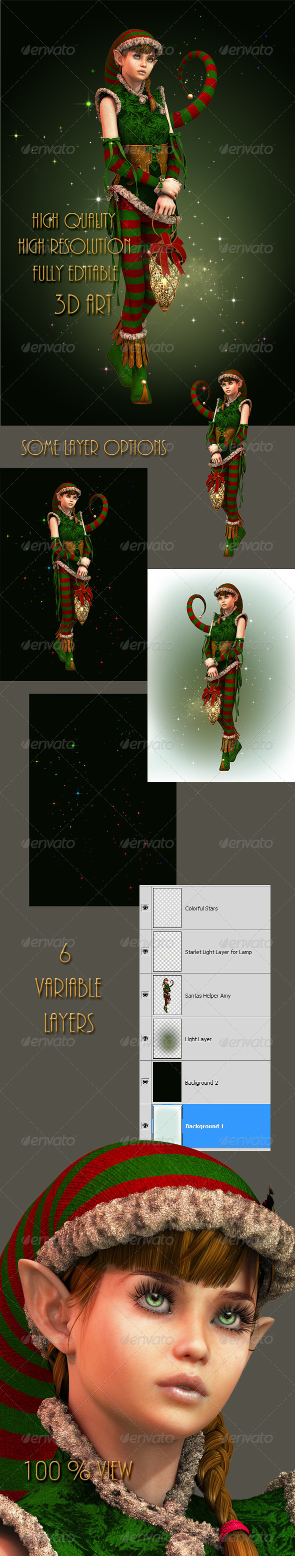 GraphicRiver Santas Little Helper Amy 5958716 GraphicRiver Santas Little Helper Amy 5958716