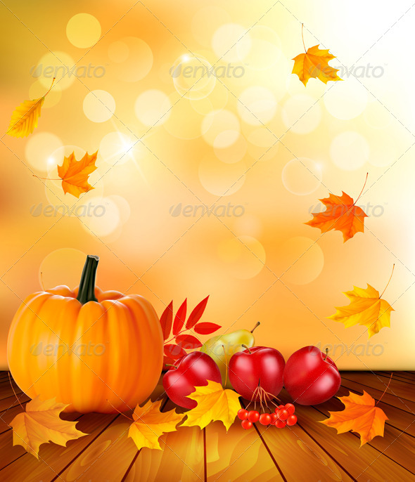 GraphicRiver Autumn Background with Fresh Fruit and Leaves 5959965 GraphicRiver Autumn Background with Fresh Fruit and Leaves 5959965