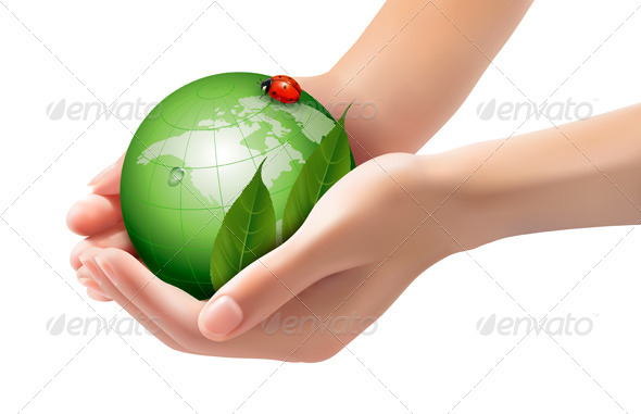 GraphicRiver Green World and Leaf have Love Bug in Woman Hands 5960014 GraphicRiver Green World and Leaf have Love Bug in Woman Hands 5960014