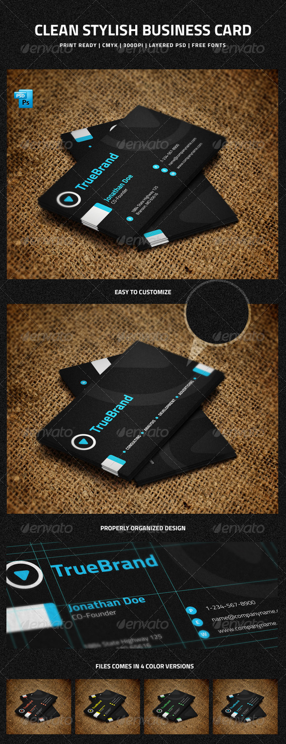 GraphicRiver Clean Stylish Business Card 5934077 GraphicRiver Clean Stylish Business Card 5934077
