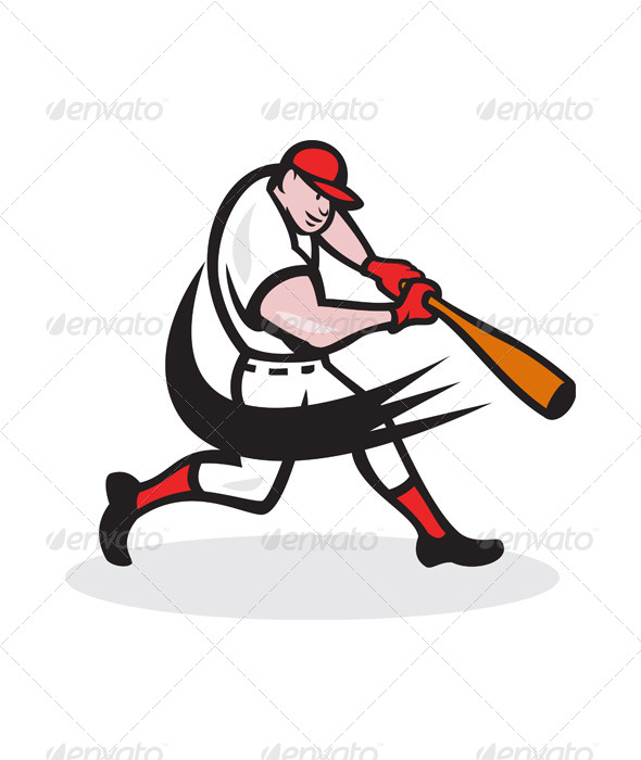 GraphicRiver Baseball Player Batting Isolated Cartoon 5961922 GraphicRiver Baseball Player Batting Isolated Cartoon 5961922
