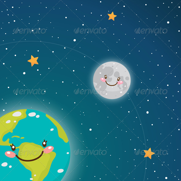 GraphicRiver Earth and Moon in Space 5963412 GraphicRiver Earth and Moon in Space 5963412