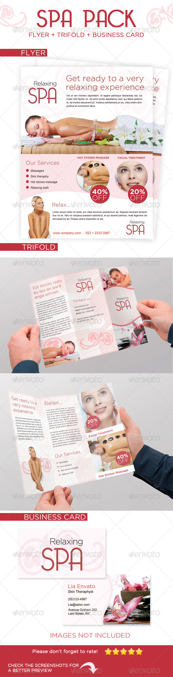 GraphicRiver Spa Trifold & Flyer & Card 5923164 GraphicRiver Spa Trifold & Flyer & Card 5923164