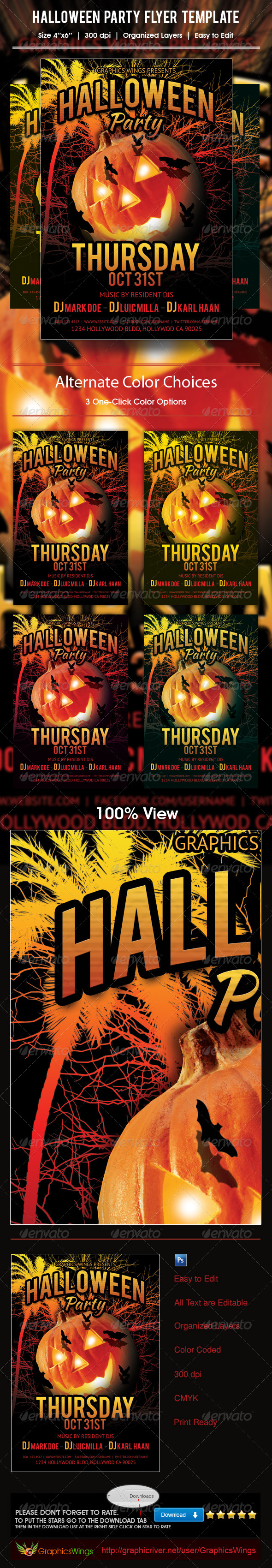 GraphicRiver Halloween Party Flyer Template 5935860 GraphicRiver Halloween Party Flyer Template 5935860