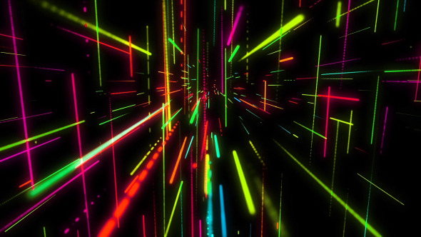 Motion Graphics - VJ Colorful Neon Light Dance  VideoHive