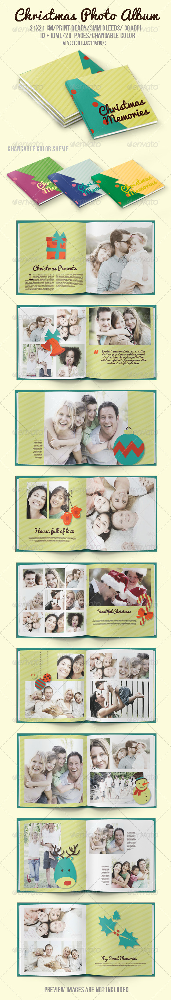 Christmas Memories - Photo Albums Print Templates