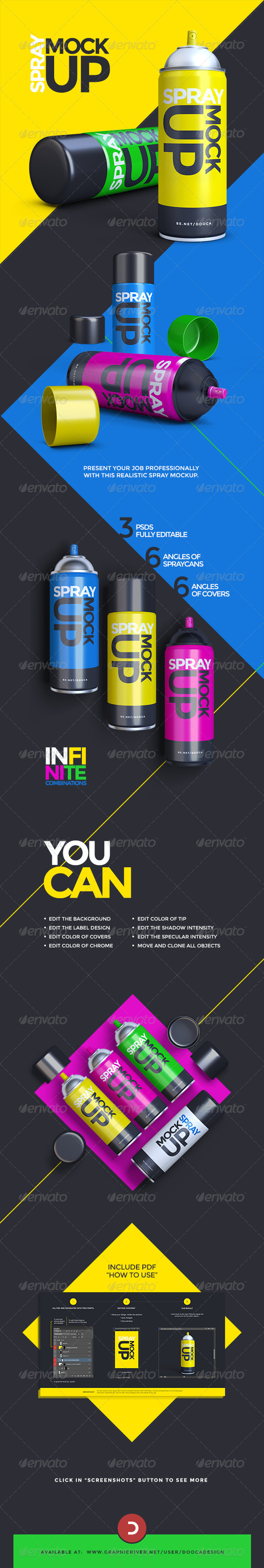 Download Mock Up Spray Can » Tinkytyler.org - Stock Photos & Graphics