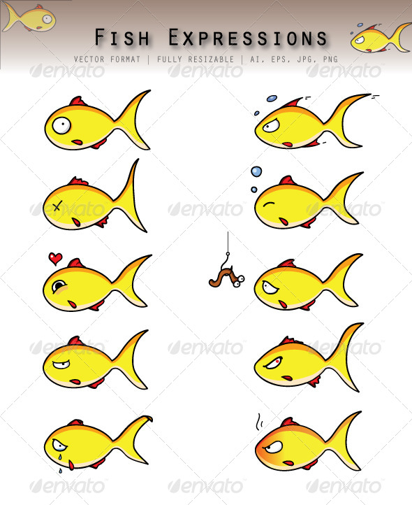 GraphicRiver Fish Emoticons 6215477