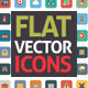 Flat Icons Square in Vector Format