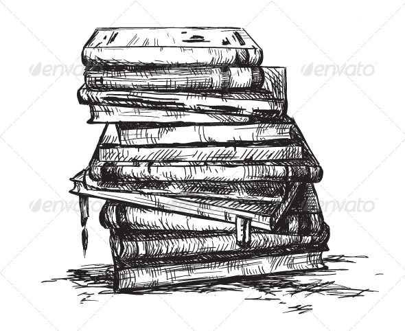 Stock Vector - GraphicRiver A Pile of Books 6321706 » Dondrup.com