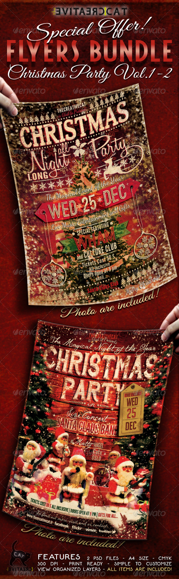 Free Editable Christmas Party Posters » Tinkytyler.org - Stock Photos