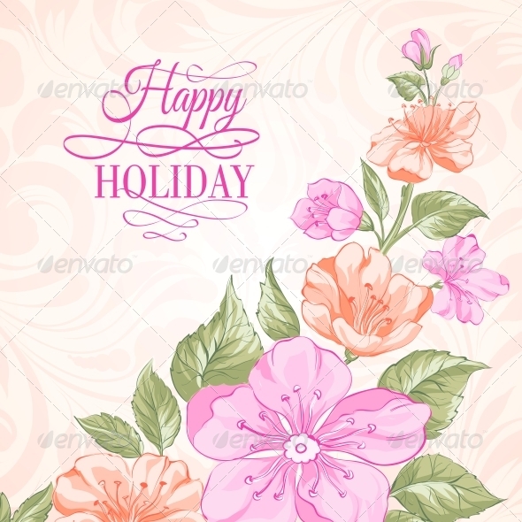 GraphicRiver Sakura Holiday Invitation Card 6393860