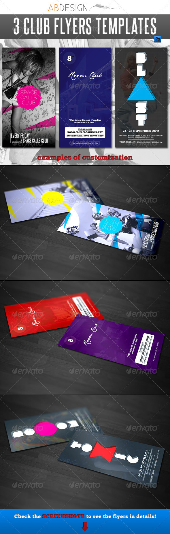 GraphicRiver 3 Club Flyers Templates 667339 GraphicRiver 3 Club Flyers Templates 667339