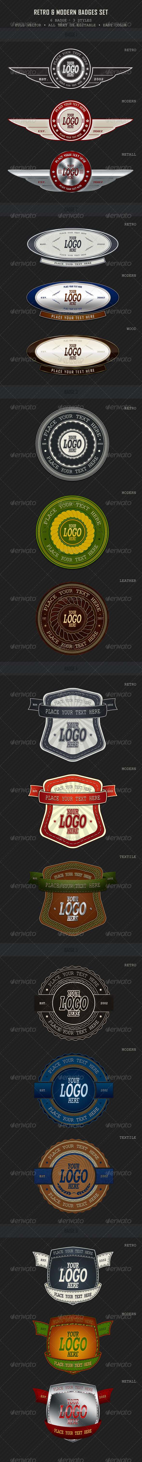GraphicRiver Retro & Modern Badges 671779 GraphicRiver Retro & Modern Badges 671779