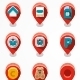 Red Navigation Icons