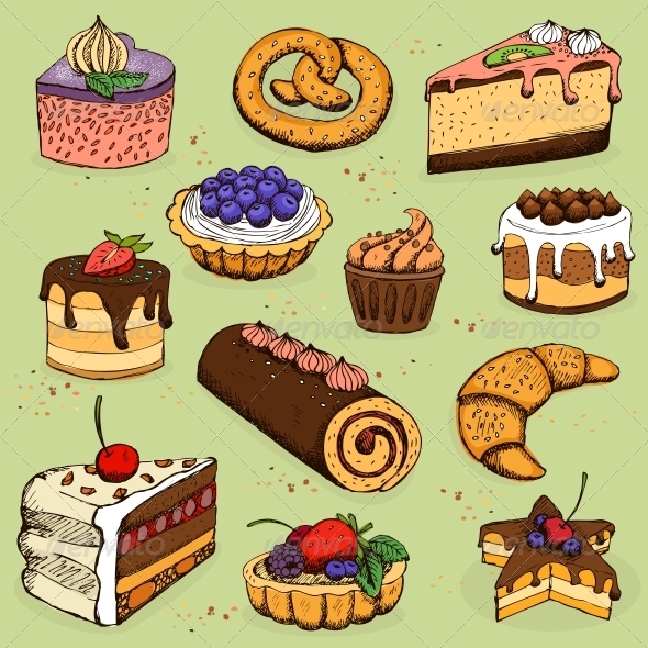 GraphicRiver Pies and Flour Products for Bakery or Pastry 6497987