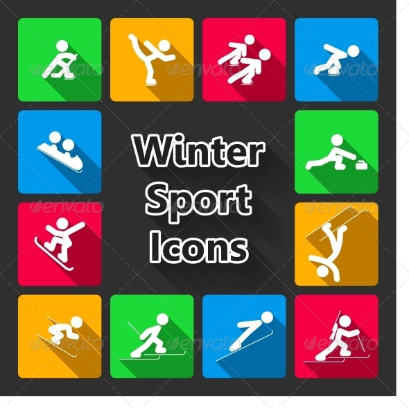 GraphicRiver Winter Sports Iconset 6523091
