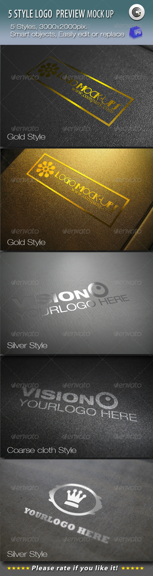 GraphicRiver 5 Styles Logo Preview Mock-ups 683452 GraphicRiver 5 Styles Logo Preview Mock-ups 683452