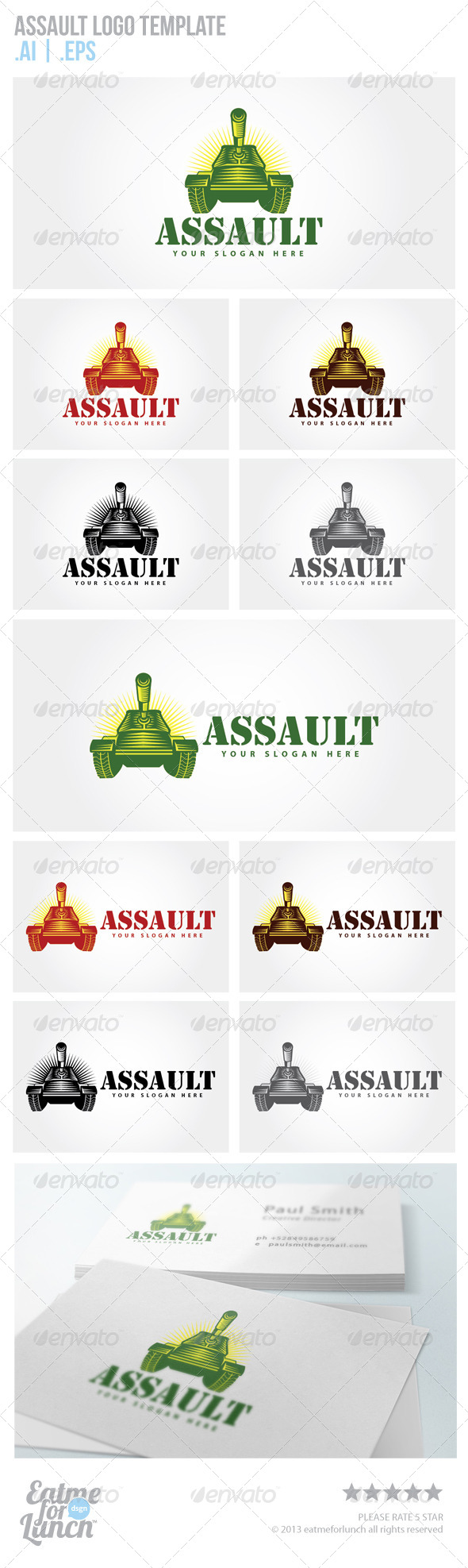 GraphicRiver Army Tank Logo Templates 6542812