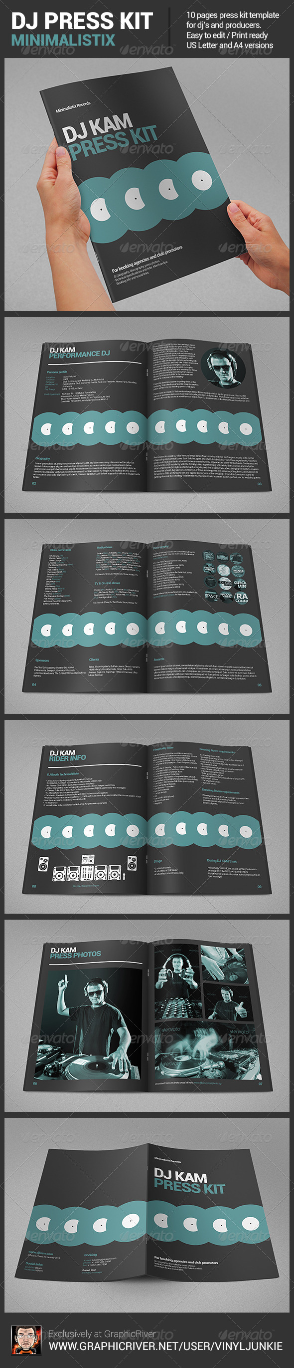 Print Template GraphicRiver Minimalistix DJ Press Kit 6543200