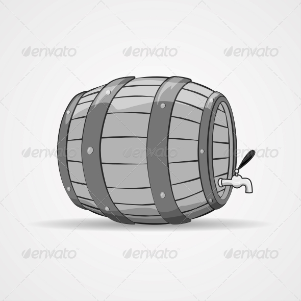 GraphicRiver Old Wooden Barrel Filled with Natural Wine or Beer 6702287