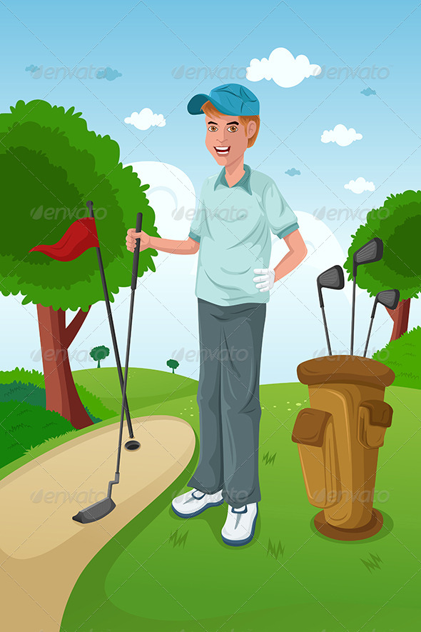 clipart man playing golf - photo #32