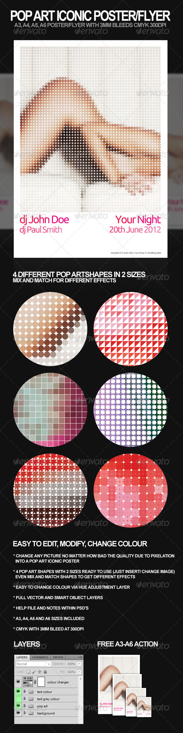 GraphicRiver Pop Art Iconic A3 A4 Poster and A6 A5 Flyer 692816 GraphicRiver Pop Art Iconic A3 A4 Poster and A6 A5 Flyer 692816