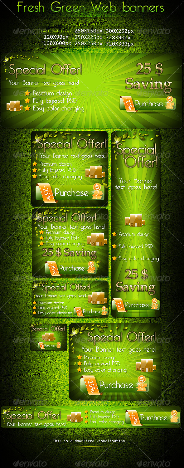 GraphicRiver Fresh Green Web Banners 705890 GraphicRiver Fresh Green Web Banners 705890