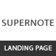 Supernote One Page Landing Page Supernote One Page Landing Page - ThemeForest Item for Sale
